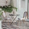 Flash Furniture Lourdes Thonet French Bistro Stacking Chair, White/Gray PE Rattan/Bamboo Print Alum Frame, 2PK 2-SDA-AD642002S-WHGY-NAT-GG - alternate 5